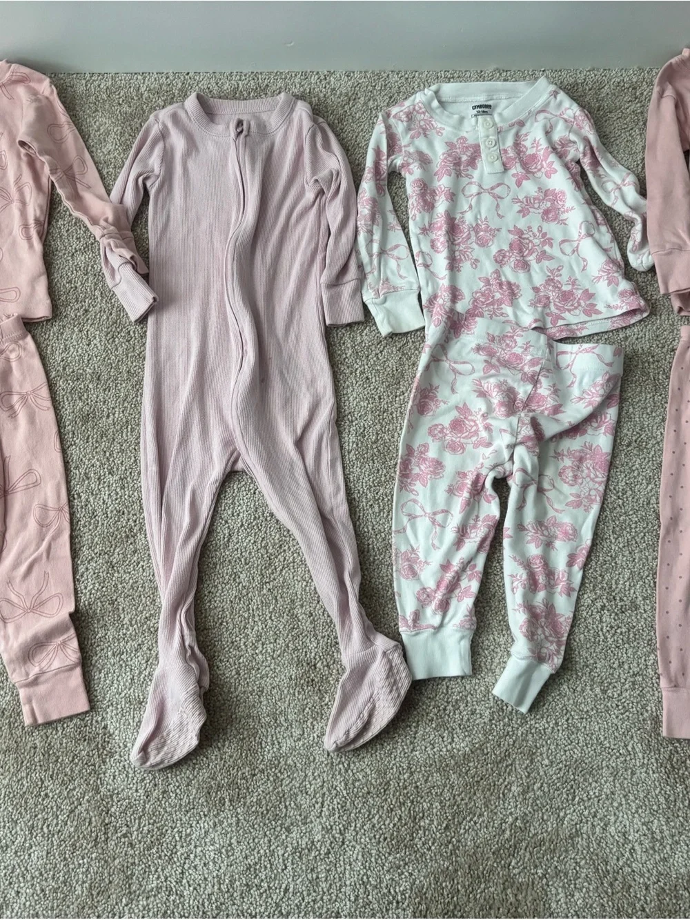 Fall/Winter Toddler Girl Pajama & Sleep Sack Bundle - 17 Items - 18-24 Months